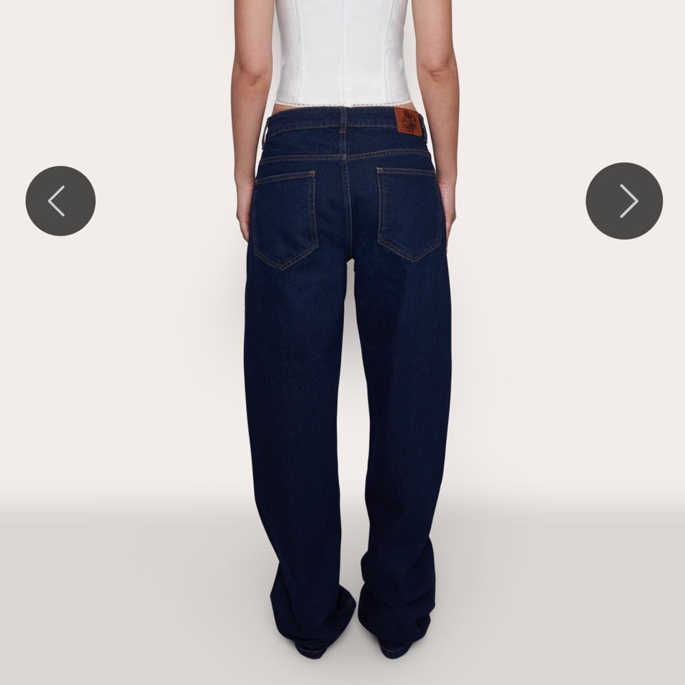 Danielle Guizio Low Rise Denim Dark Wash - Picture 5 of 7